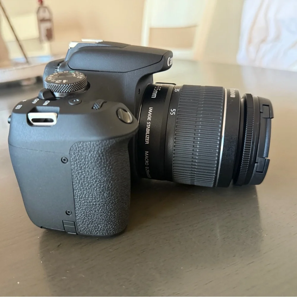 Canon EOS Rebel T7 EF-S 18-55mm IS II KIT Black Camera and accessories